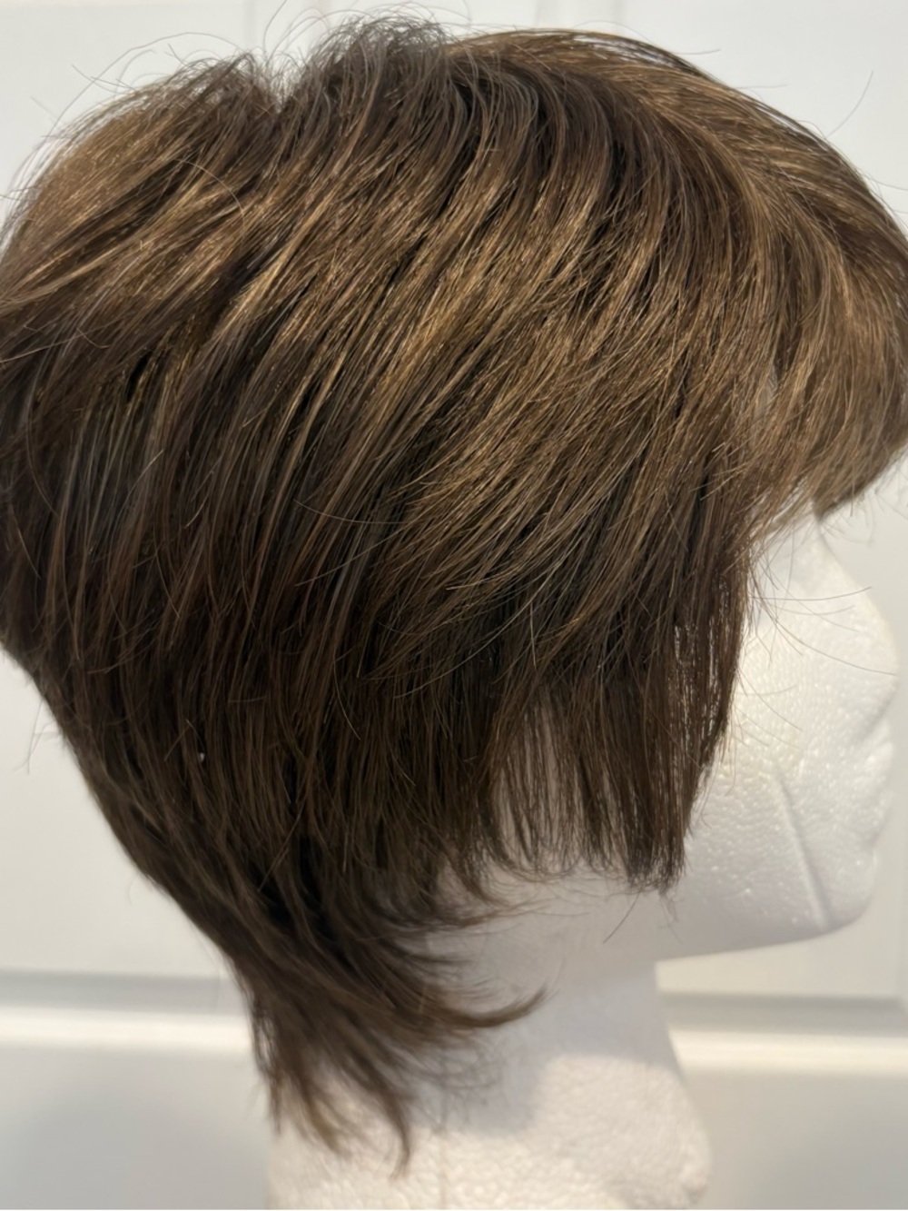 JON RENAU Dark Brown Brunette Synthetic Pixie Wig! Short! Great Condition!